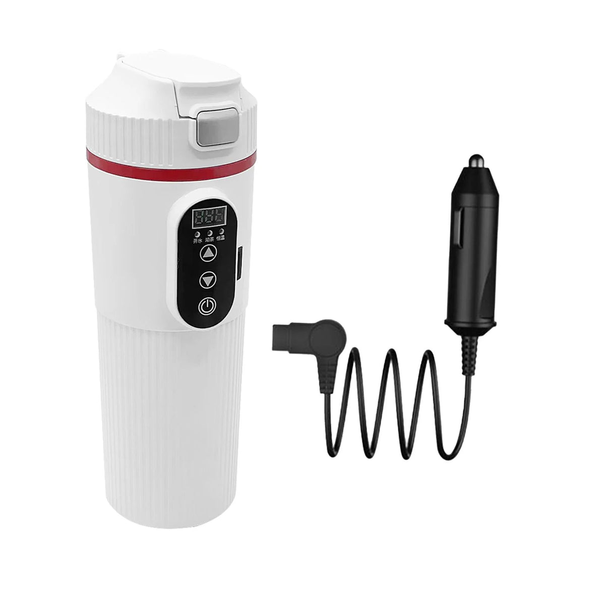 12V 24V Car Electric Water Kettle Tea Coffee Kettle DC Powered Fast Heating 22x7cm Water Boiler Heater Portable U323300