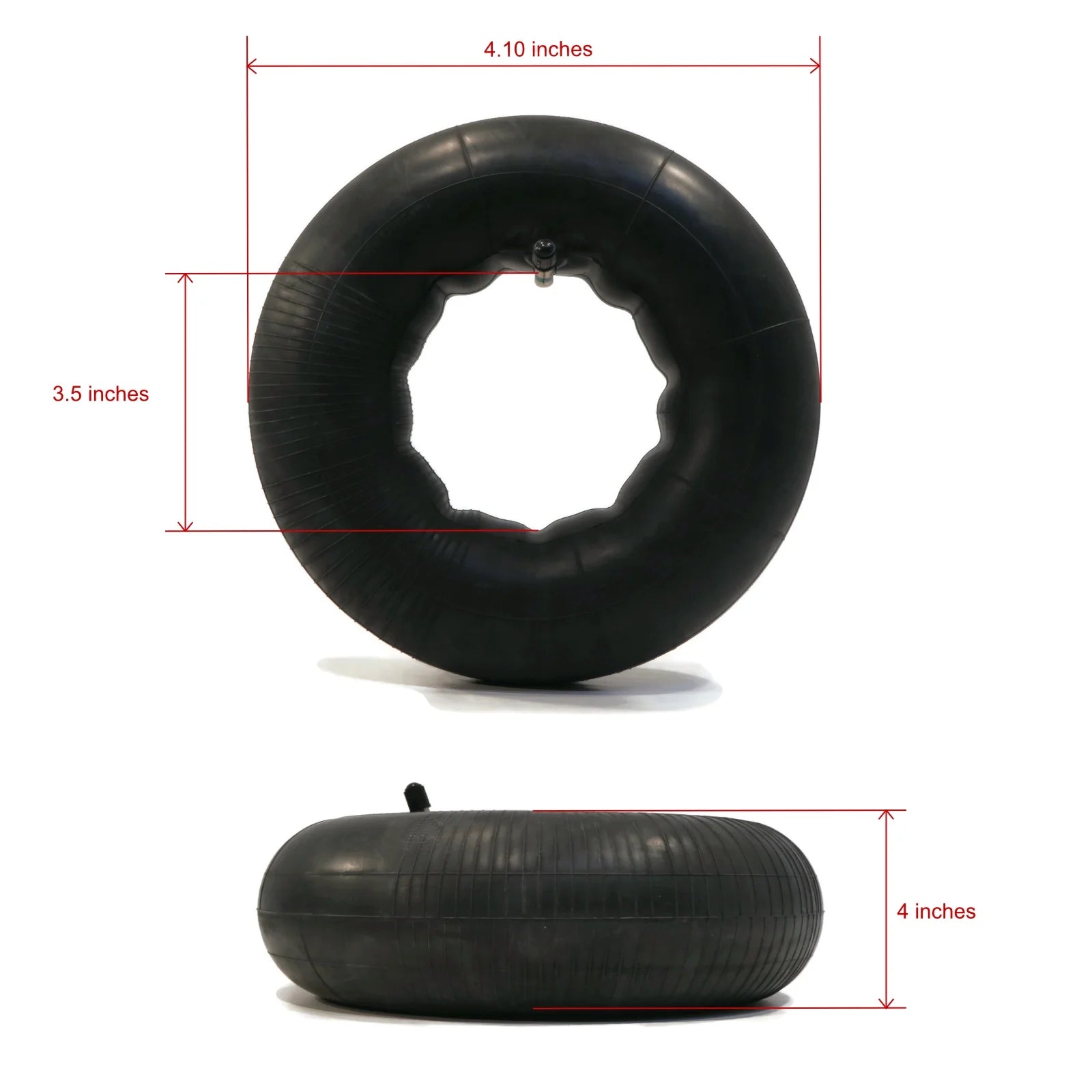 (2) Tire Inner Tubes 4.10x4 3.50x4 90° Bent Valve Stem Q661863