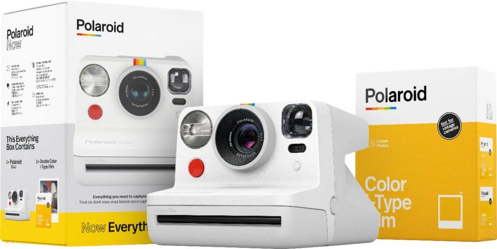 White Instant Camera with Lens S7122