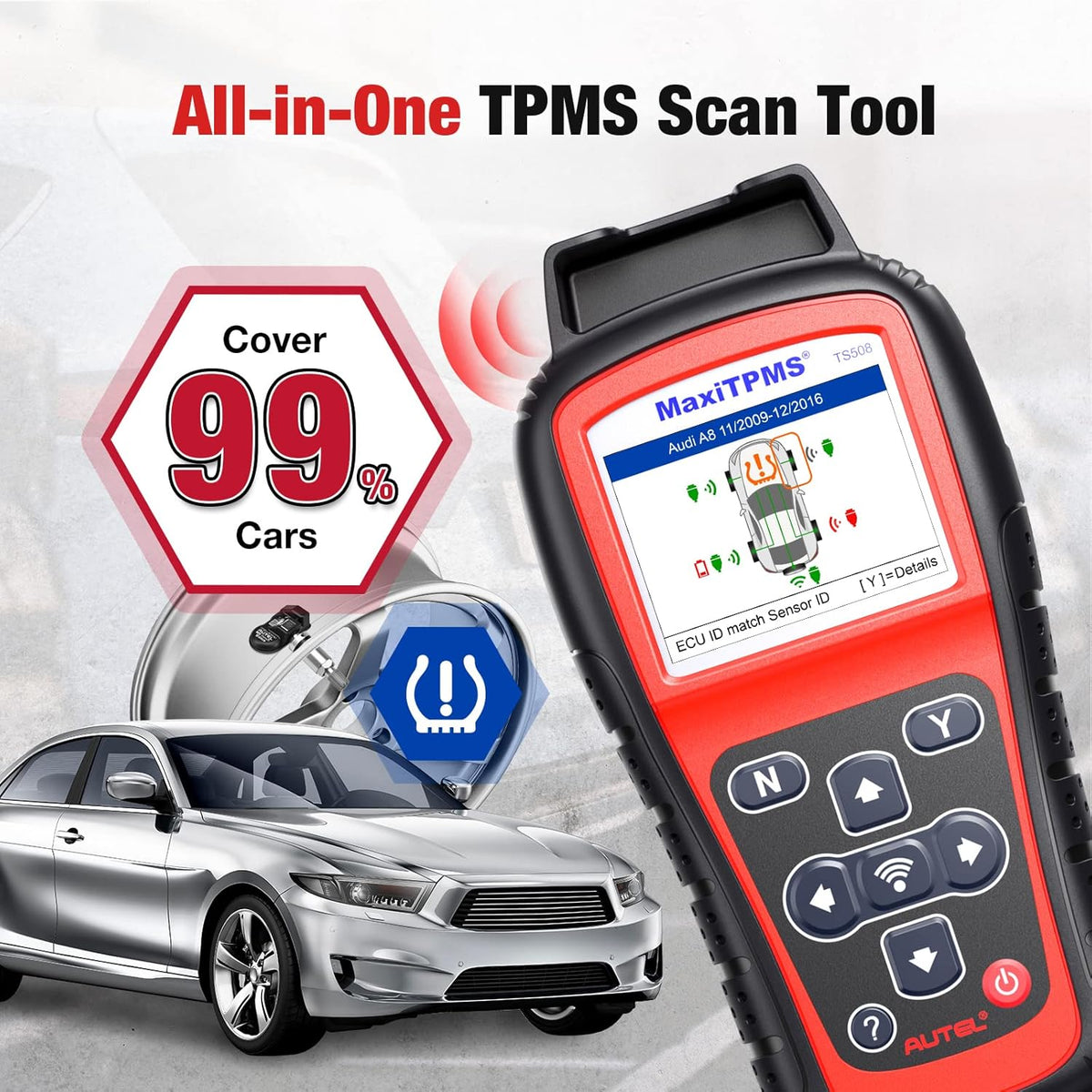 TPMS Relearn Tool, 2022 TPMS Programming Tool, 4 Modes, 315/433MHz, Upgraded Version of TS501/TS408 O35652