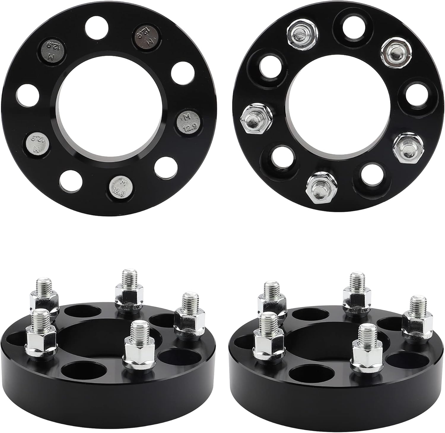 5x4.5 to 5x112 Wheel adapters, 1.25 inch, 74mm Hub Bore, 12x1.5 Thread Pitch I225693
