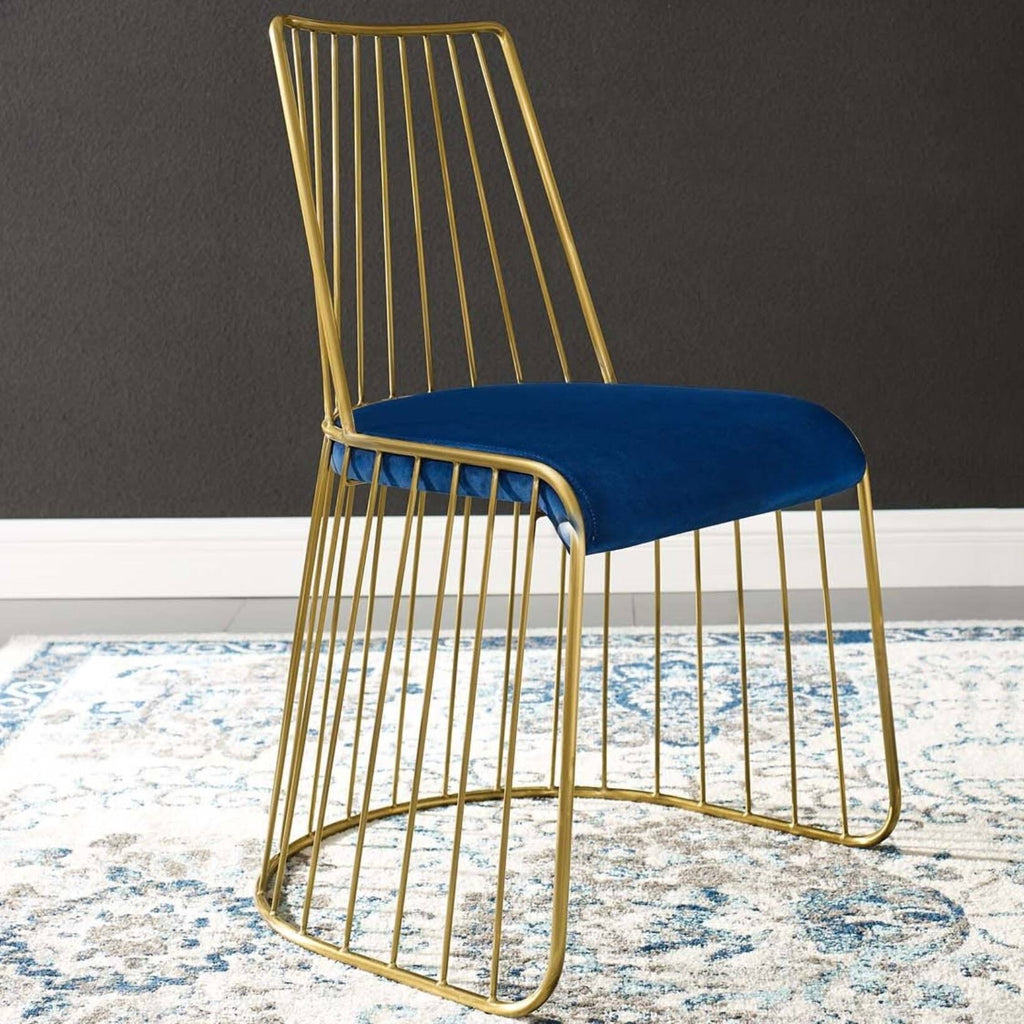 Navy Velvet Dining Chair D68069