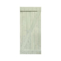 Sage Green 24-in x 84-in Solid Core Stained Pine Wood Single Barn Door S8897