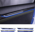 8pcs ABS Carbon Fiber Car Door Panel Stripe Cover Trim Accessories RED Pack of 2 B572