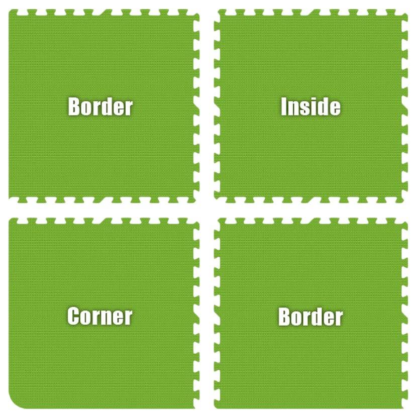 Lime Green Interlocking Foam Floor Mat Set T167825