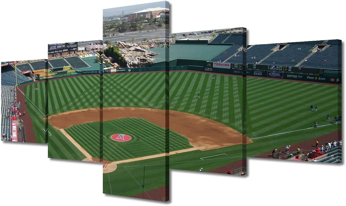 5 Pieces Canvas Art Wall Decor Baseball Stadium Pictures Paintings Posters Prints Stretched Ready to Hang - 50" Wx24 H Pack of 2 T766870