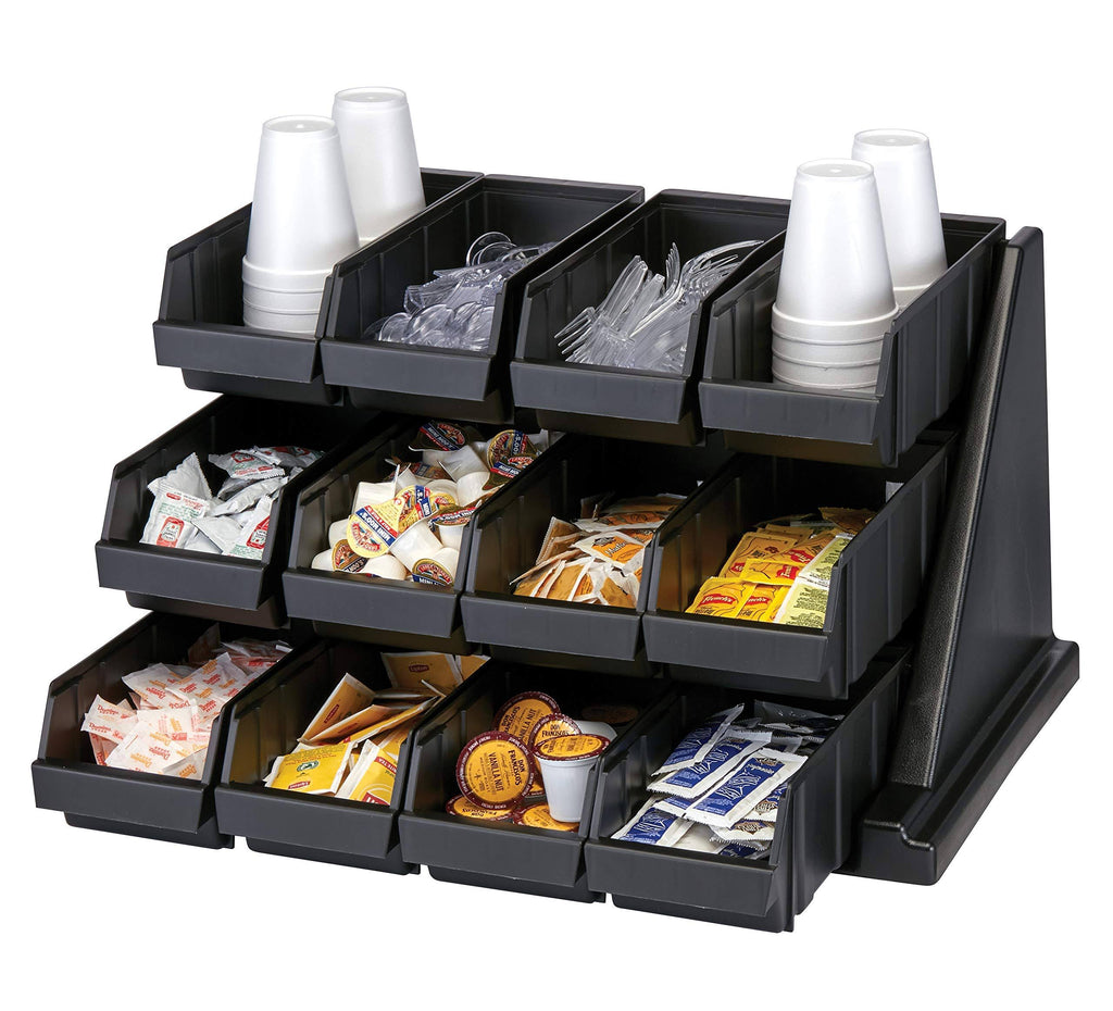 Black 12 Bins Organizer Rack H188