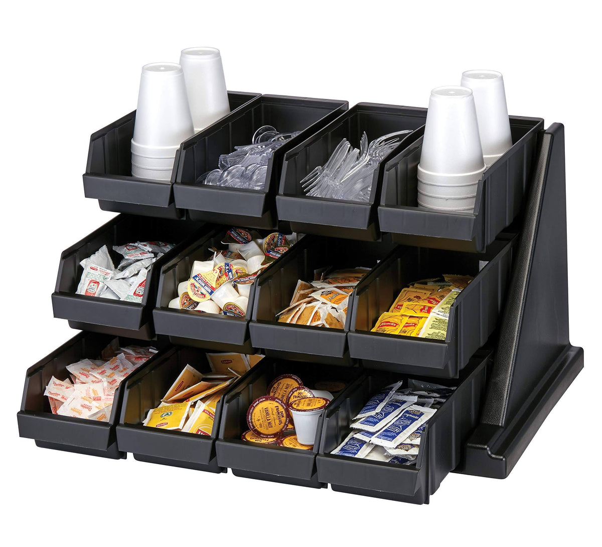 Black 12 Bins Organizer Rack H188