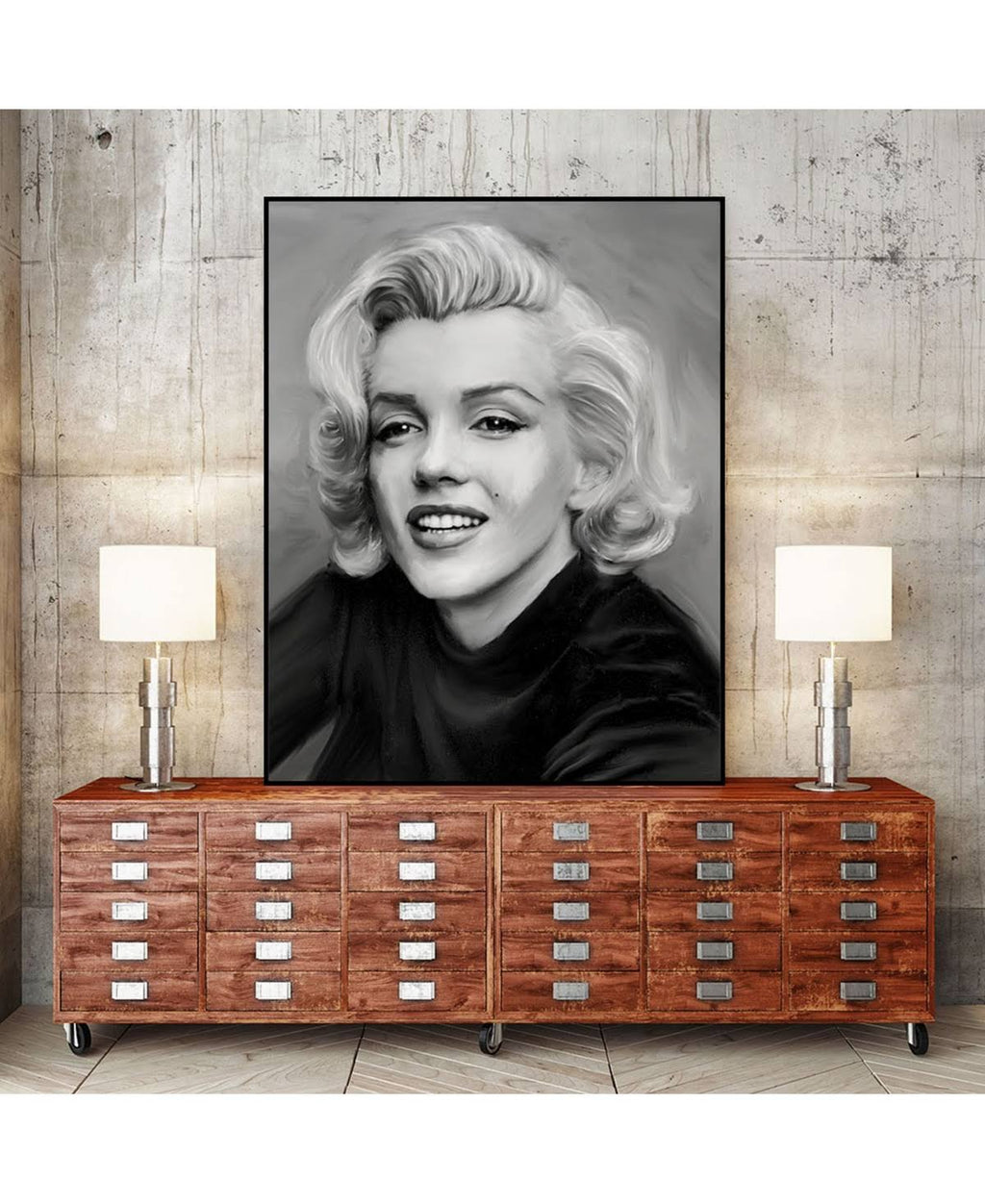 Tan Framed Canvas Q801