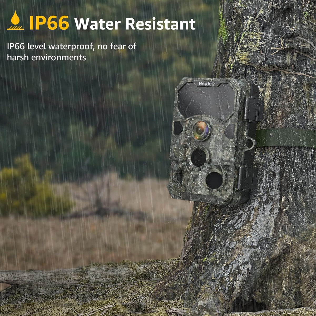 4K 30MP 30FPS Wireless Wi-fi Bluetooth Trail Camera with 120° Angle Night Vision IP66 Waterproof Wildlife Camera A18236