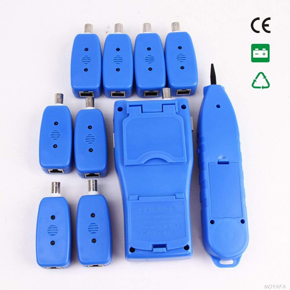 Blue Network Ethernet LAN Cable Tester with 8 Far-end Jacks N554