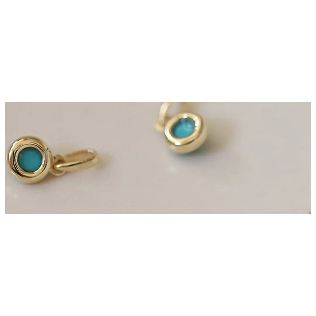Blue Turquoise Gold Filled Sterling Silver Necklace X155