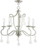 Transitional Five Light Chandelier in Brushed Nickel A391261