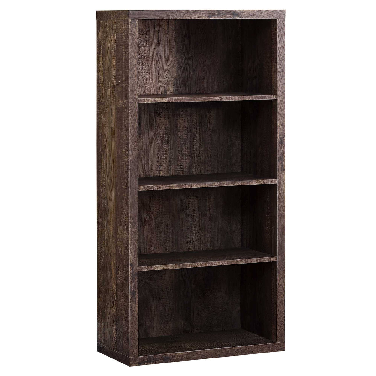 Brown Particle Board Adjustable Shelves Bookshelf U68735