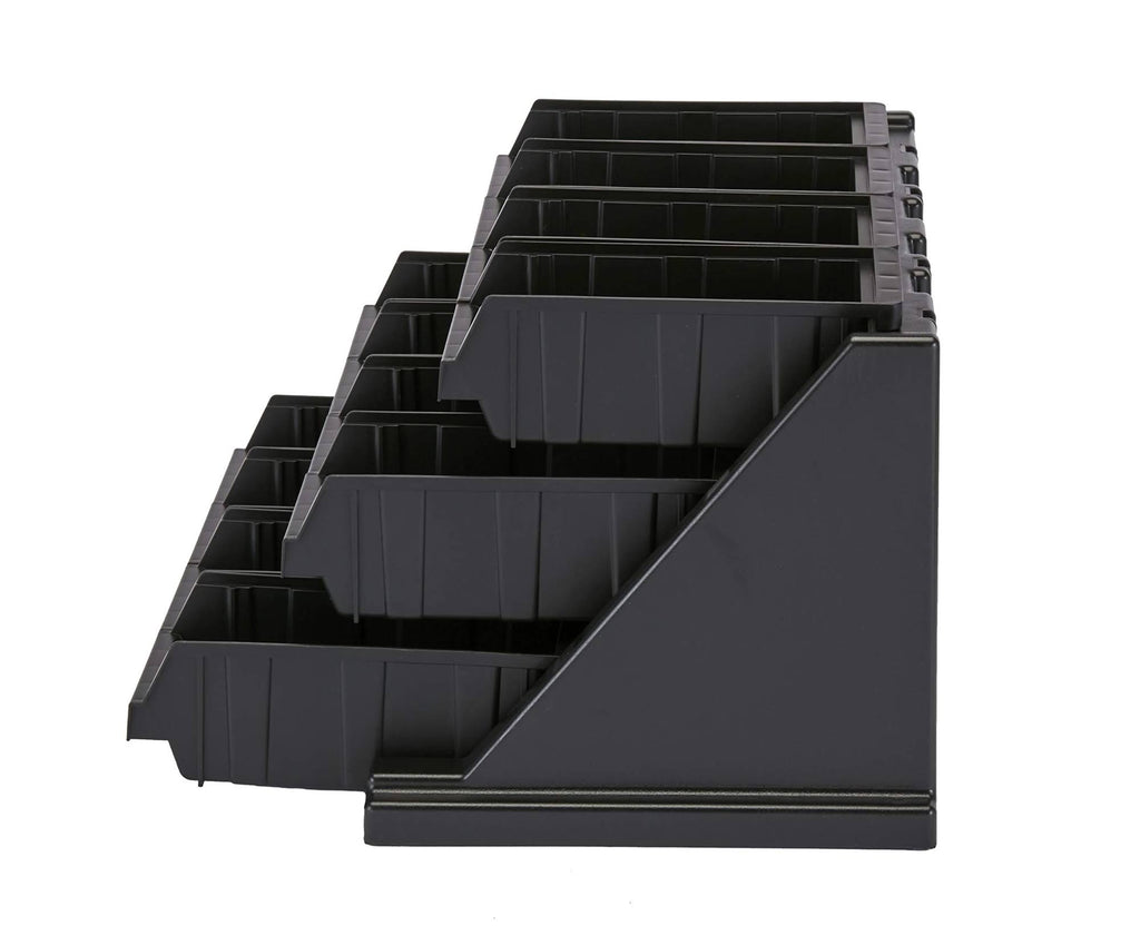 Black 12 Bins Organizer Rack H188