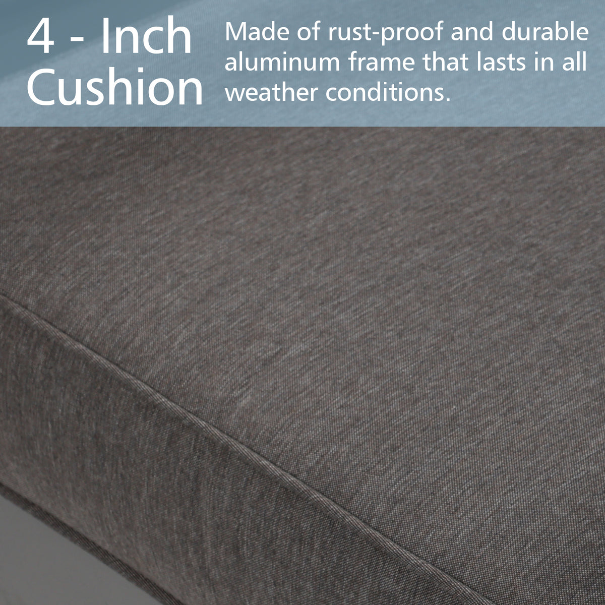 Aluminum Patio Loveseat Sofa Couch with Thick Cushions Y6331