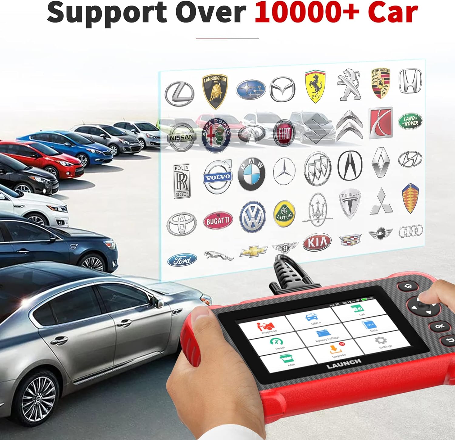 OBD2 Scanner Car Diagnostic Tool with 5" Touchscreen K834003