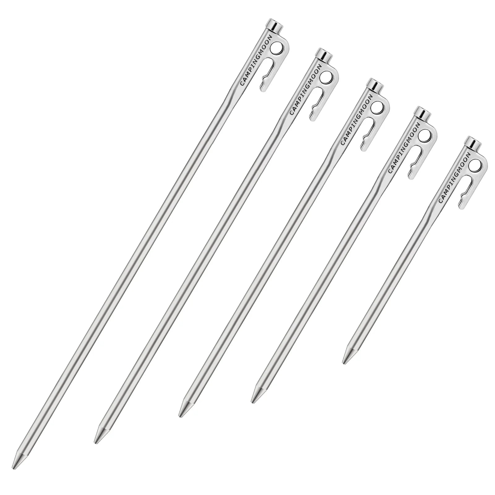 Heavy Duty Steel Tent Stakes Pegs with Hook and Hole Design P5334