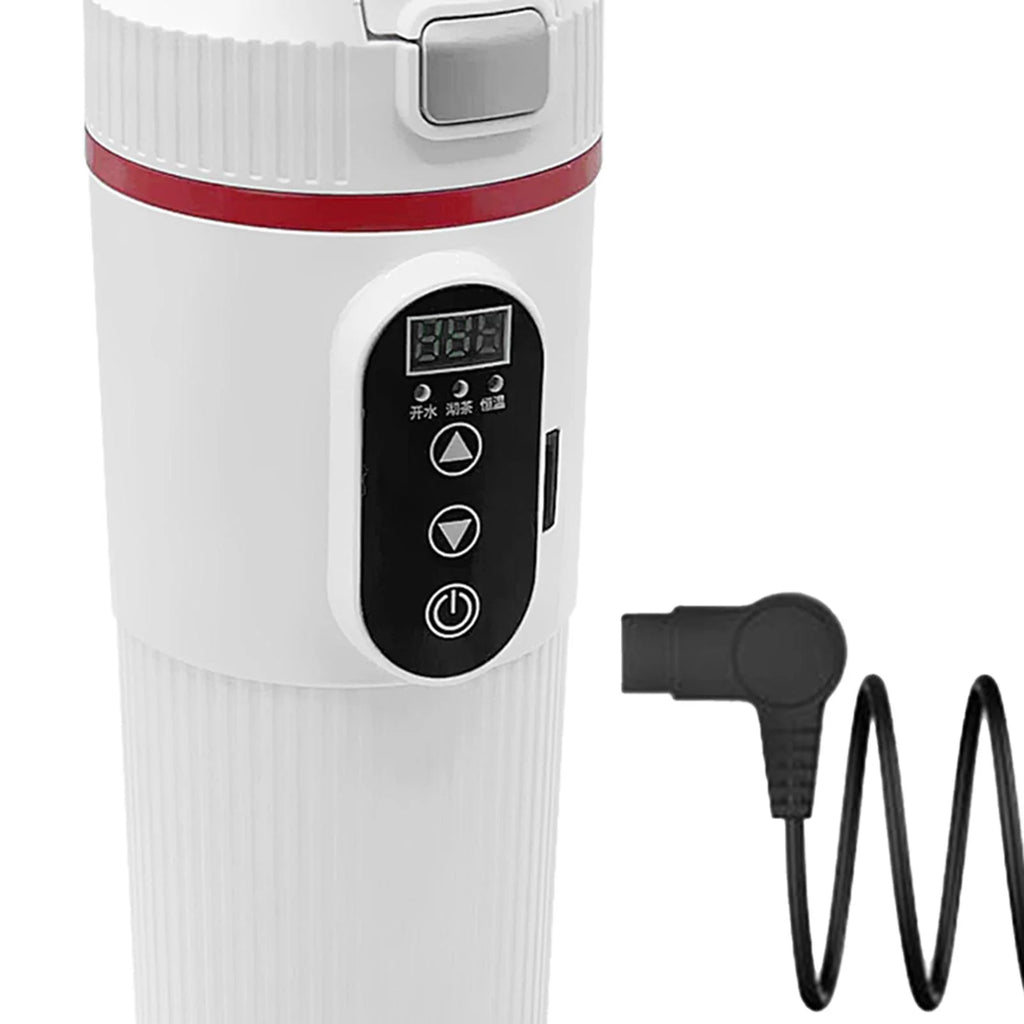12V 24V Car Electric Water Kettle Tea Coffee Kettle DC Powered Fast Heating 22x7cm Water Boiler Heater Portable U323300