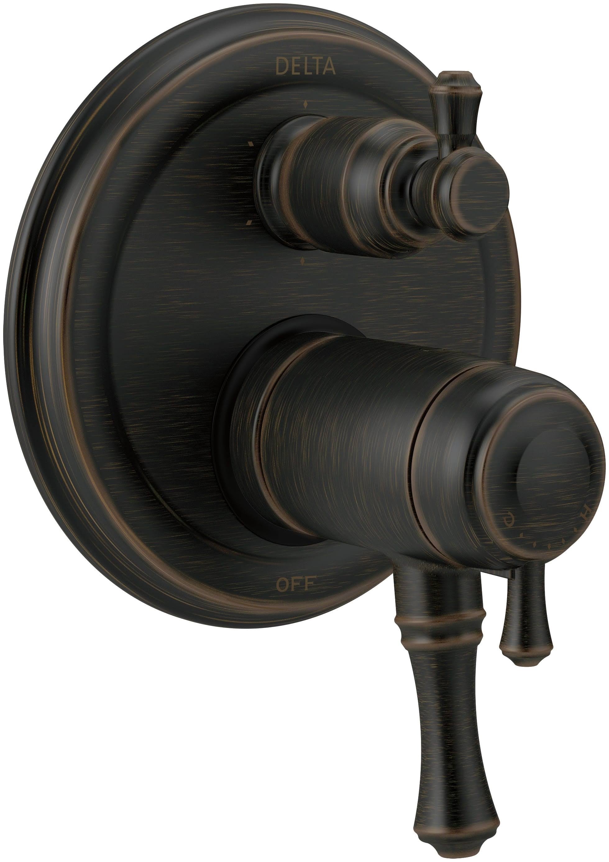 Venetian Bronze Valve Trim with 6-Setting Integrated Diverter D749