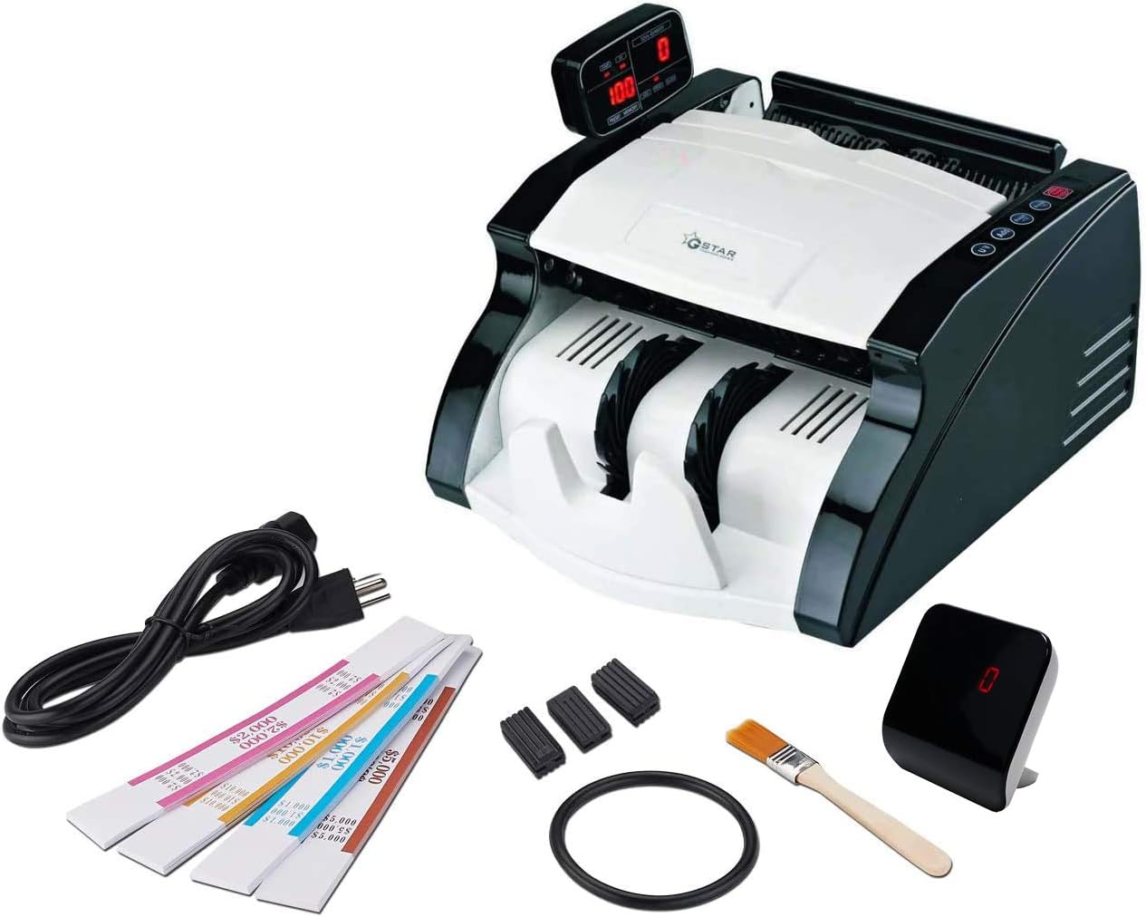 Money Counter with UV/MG/IR Counterfeit Bill Detection External Display A7590