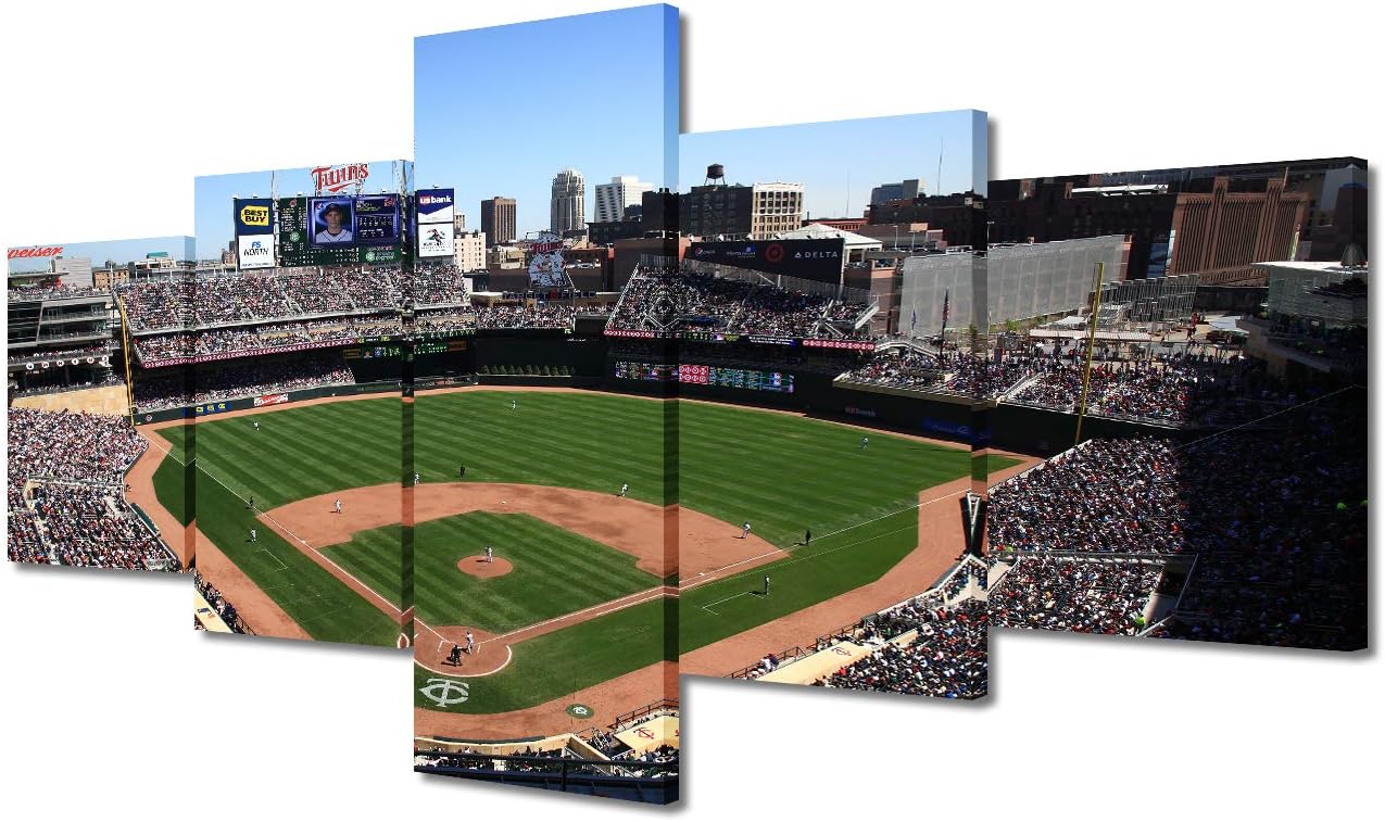 5 Pieces Canvas Art Wall Decor Baseball Stadium Pictures Paintings Posters Prints Stretched Ready to Hang - 50" Wx24 H Pack of 2 T766870