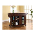 Mahogany/Natural Wood Top Kitchen Cart L745