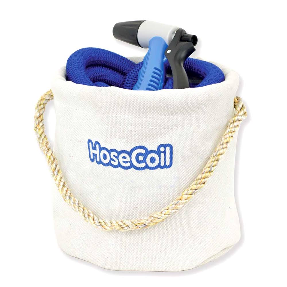 Canvas Bucket Expandable Hose with Rubber Tip Nozzle S115