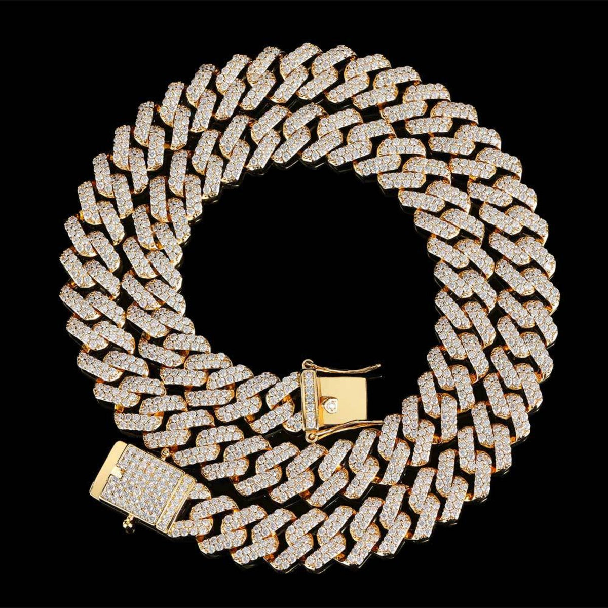 12MM Iced Out Miami Cuban Link Chain Necklace, 16-24 Inch C3192
