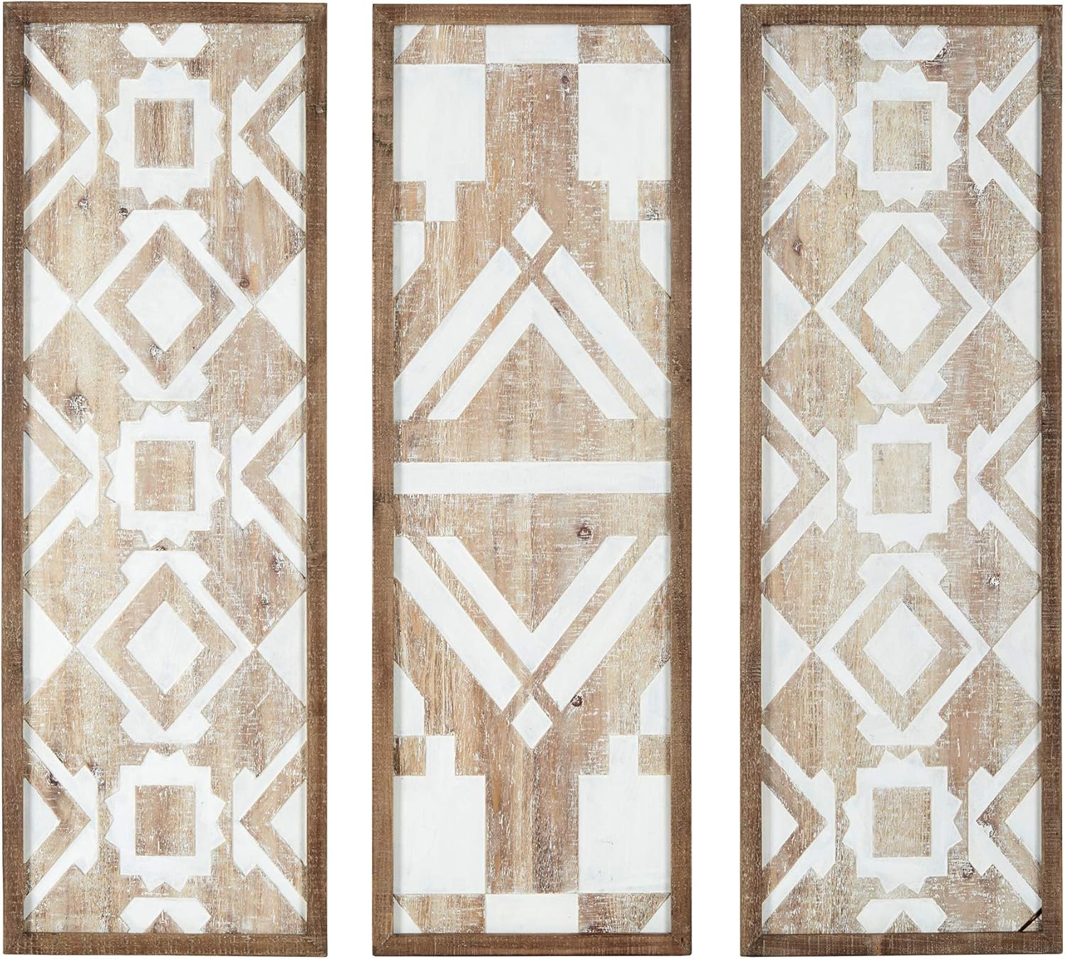 Natural Mandal Wall Decor, 3 Piece Canvas R332475