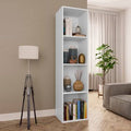 White 4-Tier Vertical Storage Bookcase E19616