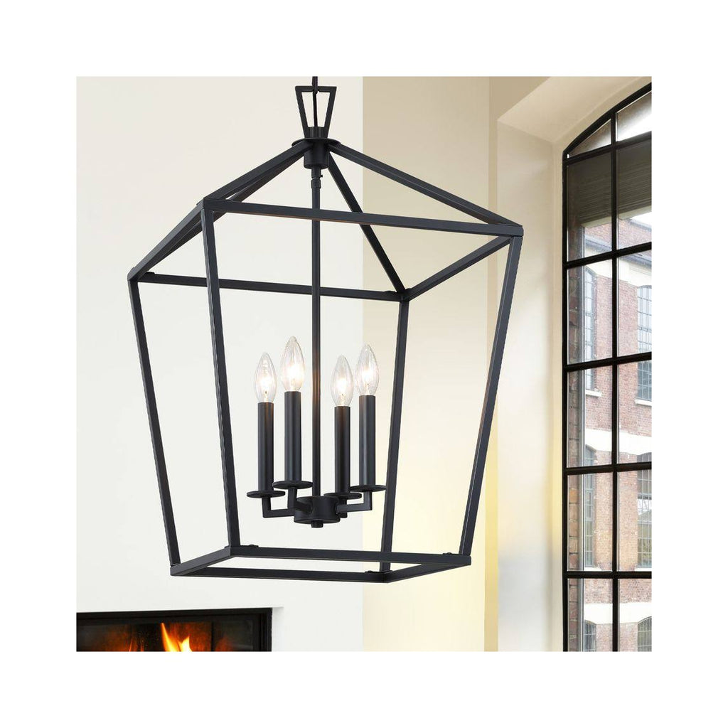 Matte Black 4 Light Foyer C424