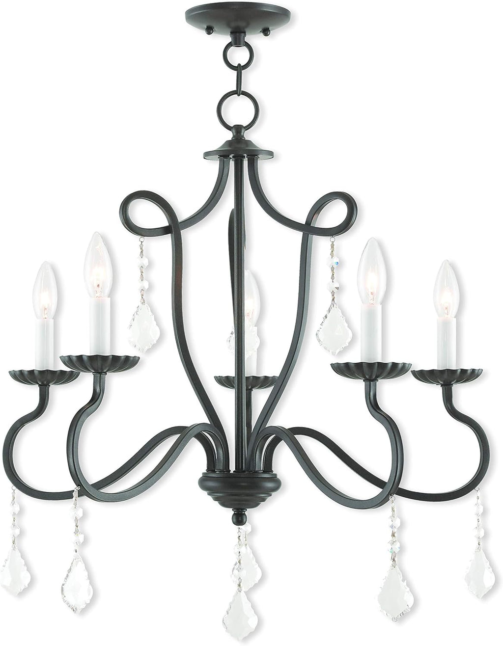 Transitional Five Light Chandelier in Brushed Nickel A391261