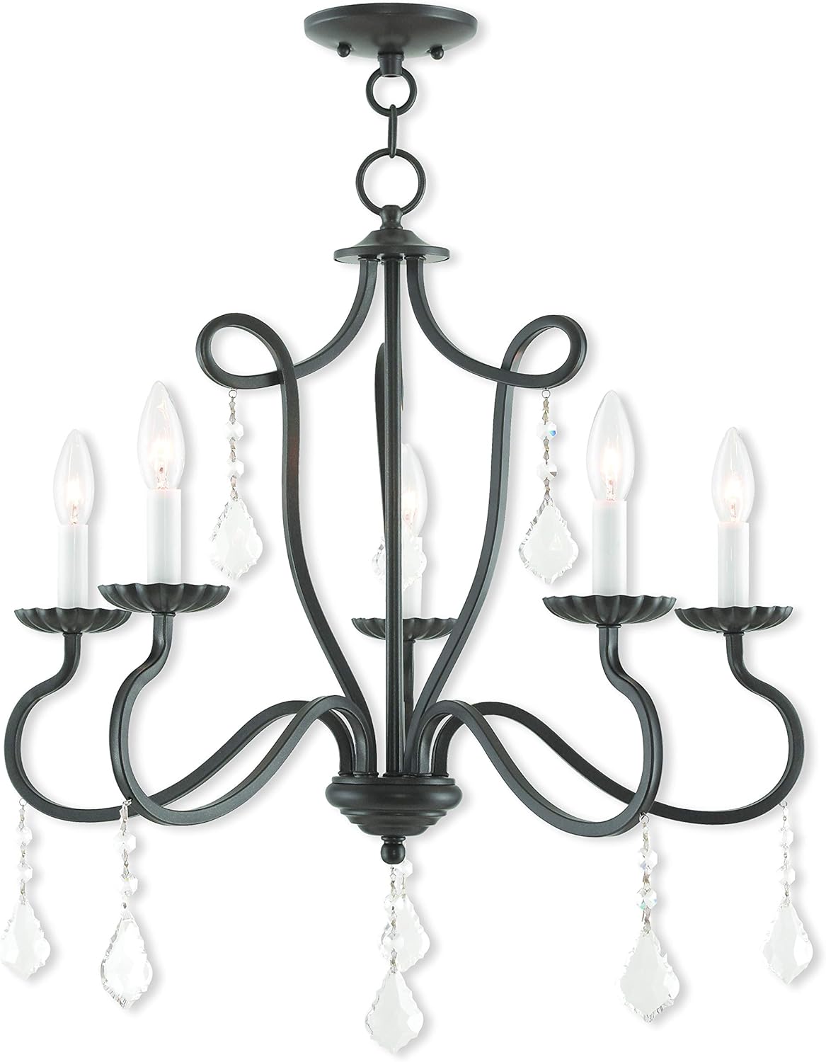 Transitional Five Light Chandelier in Brushed Nickel A391261