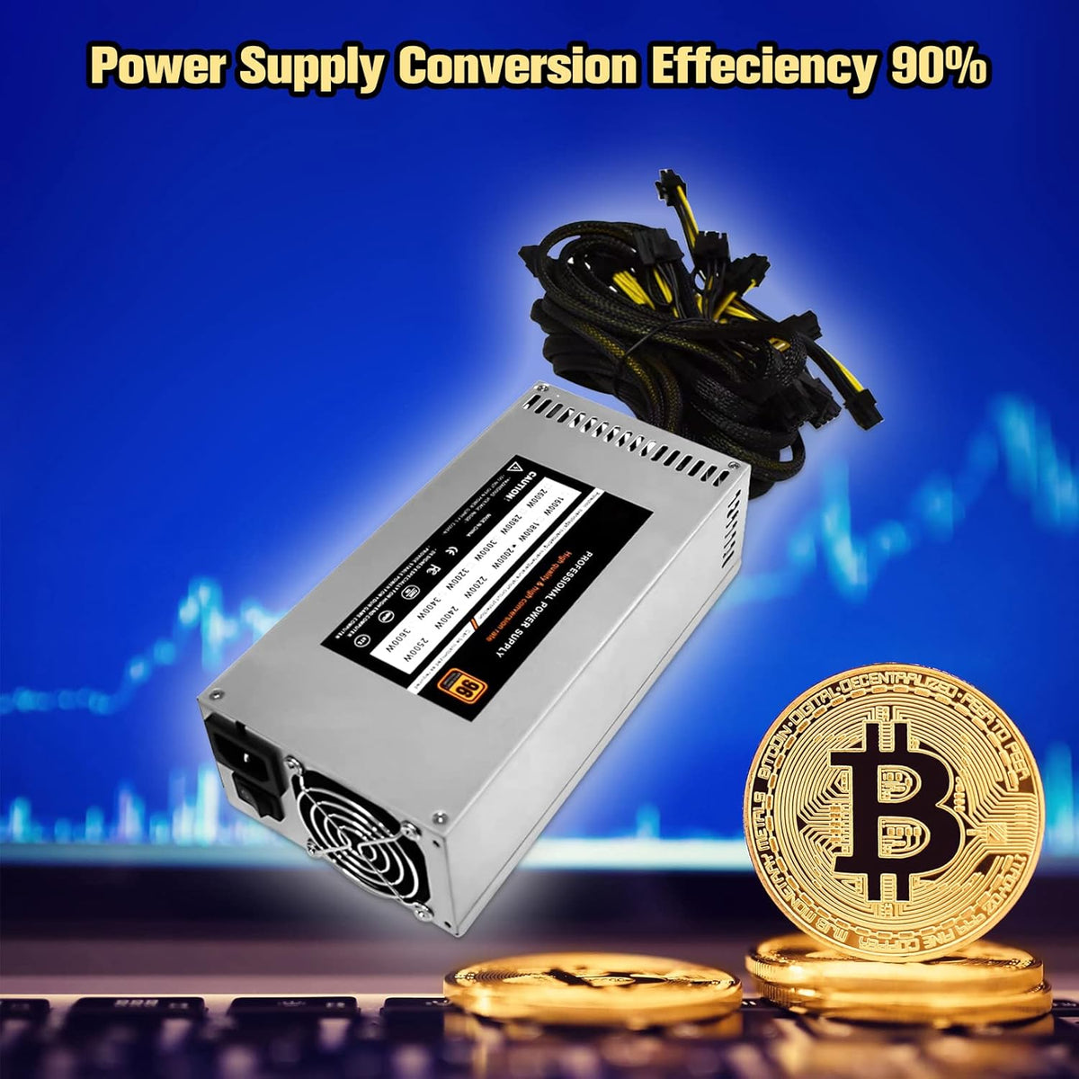 2500W 2U Single Channel Mining Rig PSU Y552