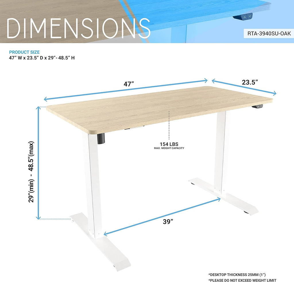 Oak Sit to Stand Desk N87607