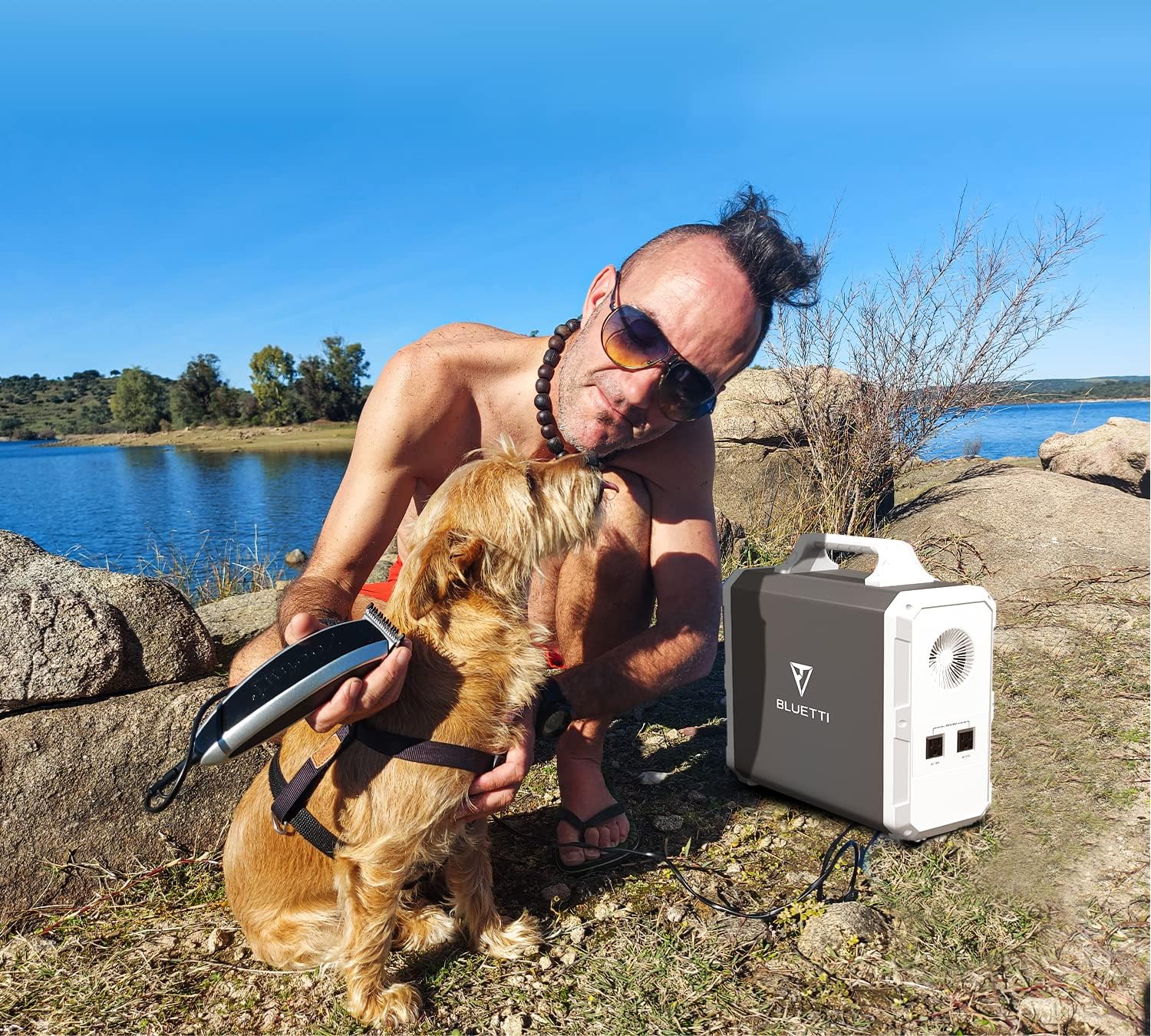 Portable Power Station 1200Wh 1000W Solar Generator with 2x110V AC Outlets M88146