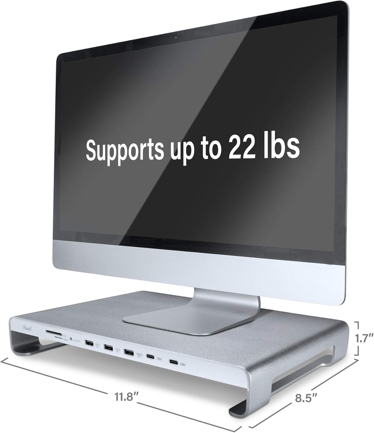USB-C 11-Port Docking Station Monitor Stand with 100W Power Delivery C597351