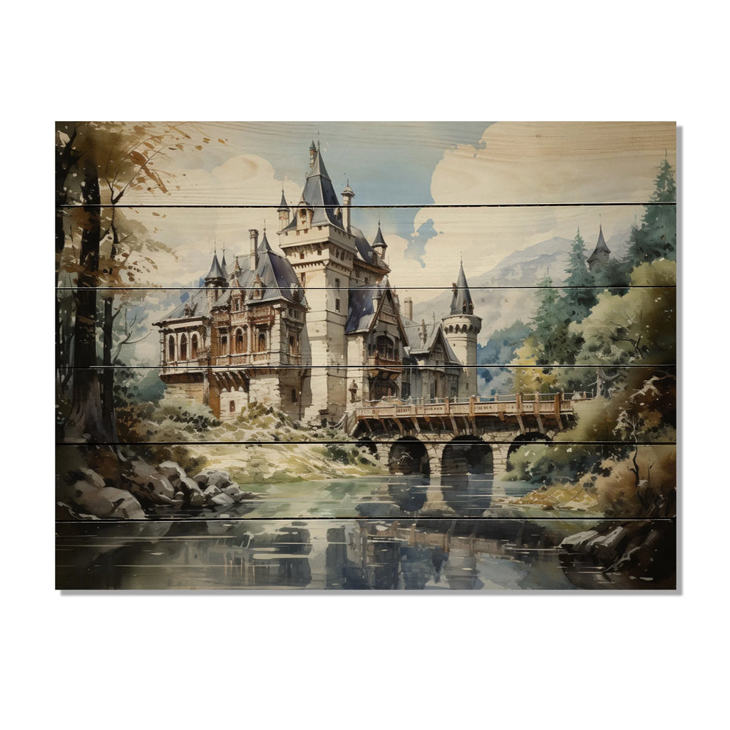 Natural Pine Wood Architecture Print N7140