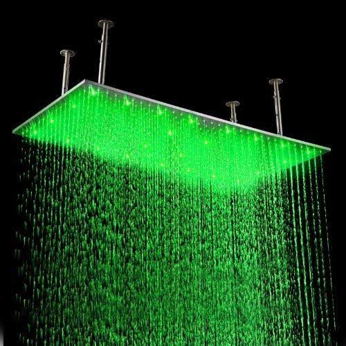 Oil Rubbed Bronze Ceiling Mount Rainfall LED Shower Head with Shower Arm G430
