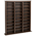 Triple Media Storage Rack in Espresso H944462