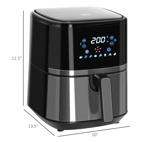 4.7Qt 4-in-1 Air Fryer with Digital Touchscreen and Nonstick Basket Y8411