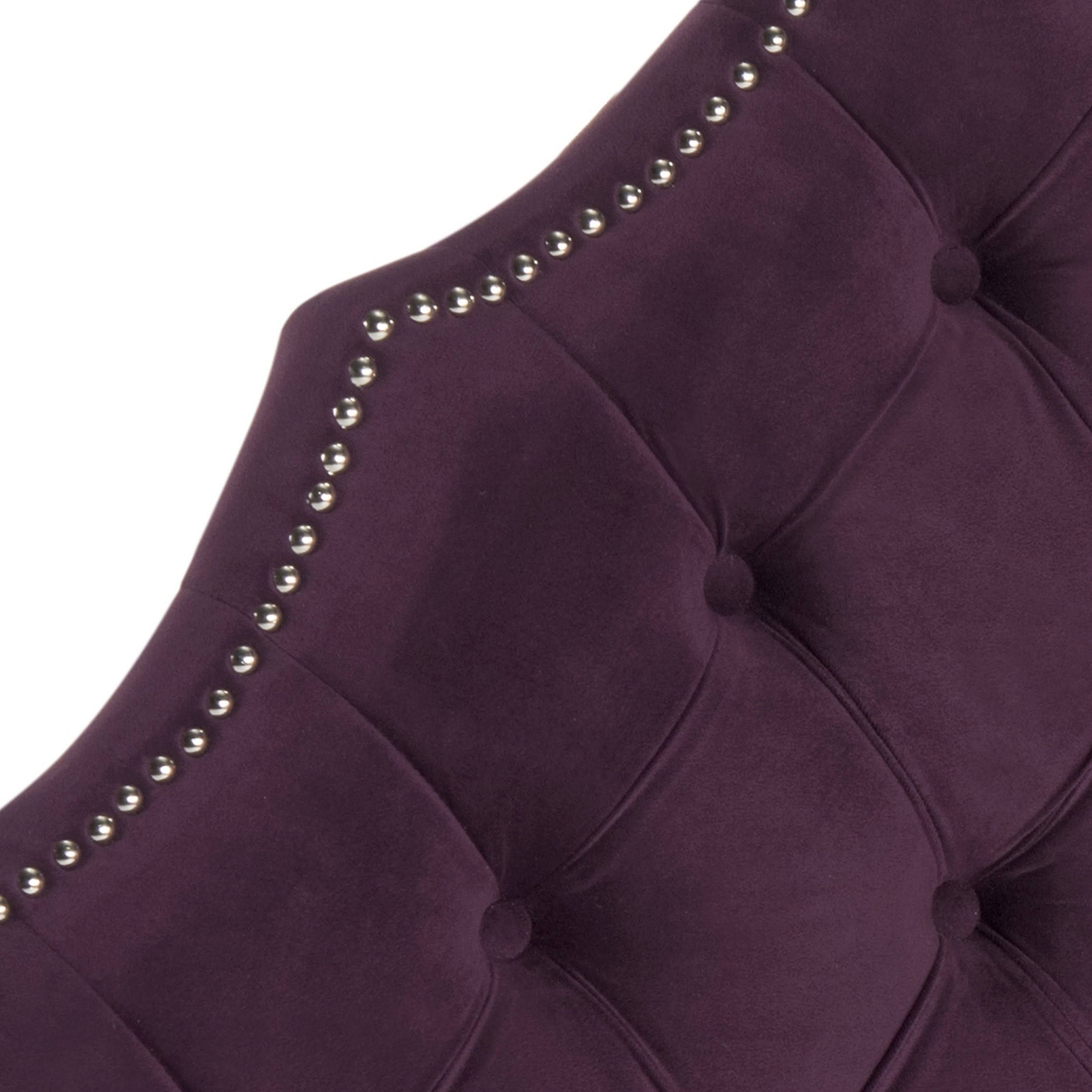 Purple Velvet Tufted Headboard M8142