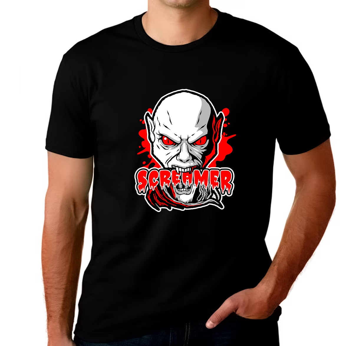 Halloween Vampire Shirts for Men Plus Size 1XL 2XL 3XL 4XL 5XL X94017