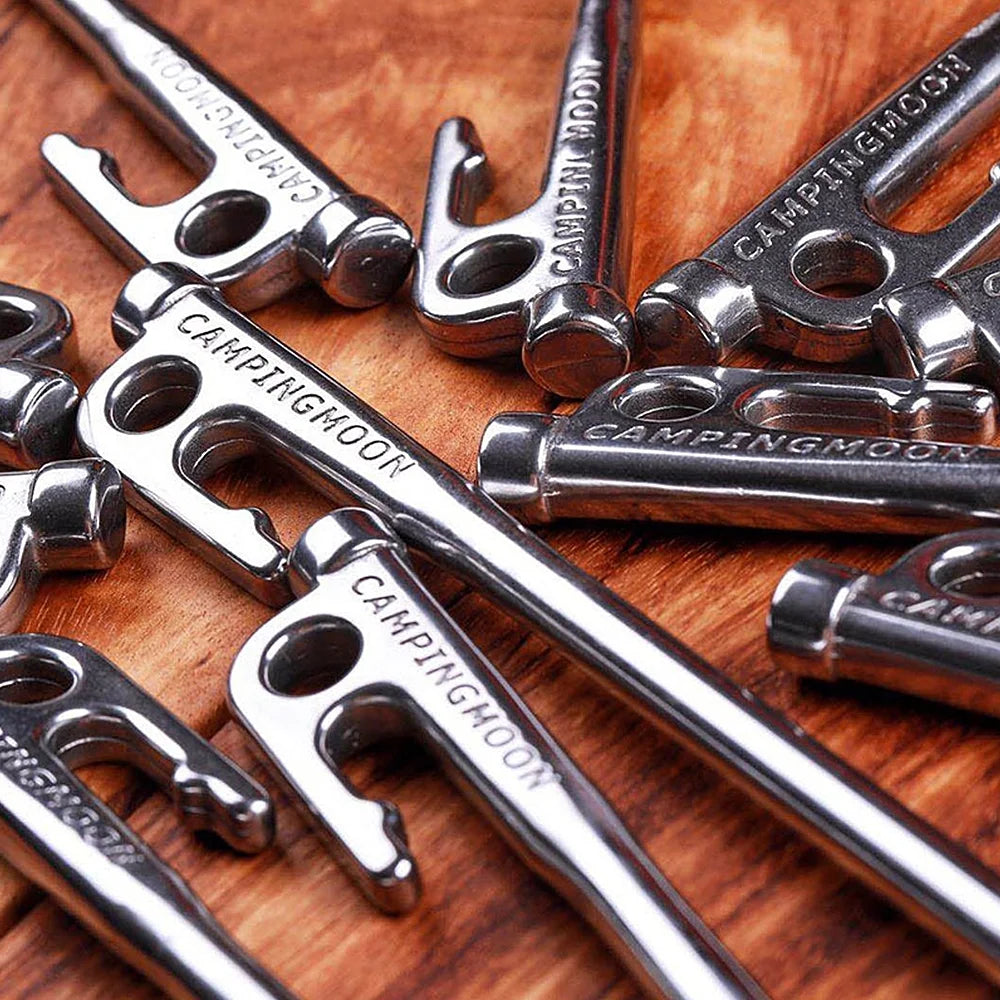 Heavy Duty Steel Tent Stakes Pegs with Hook and Hole Design P5334