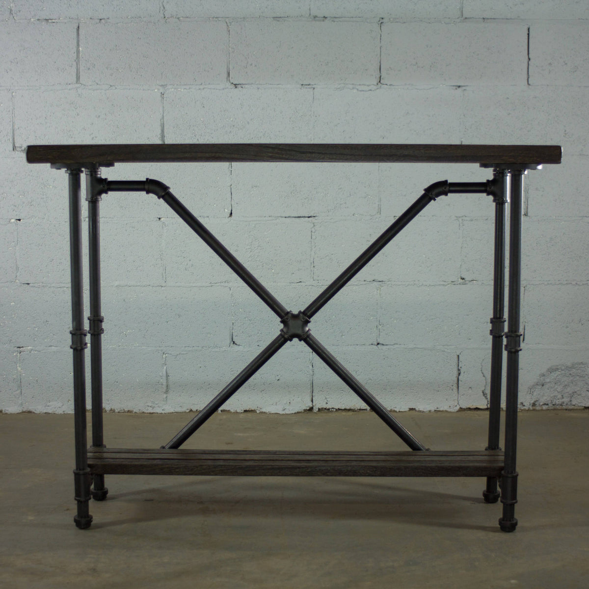 Bronze Industrial Console Table O4223