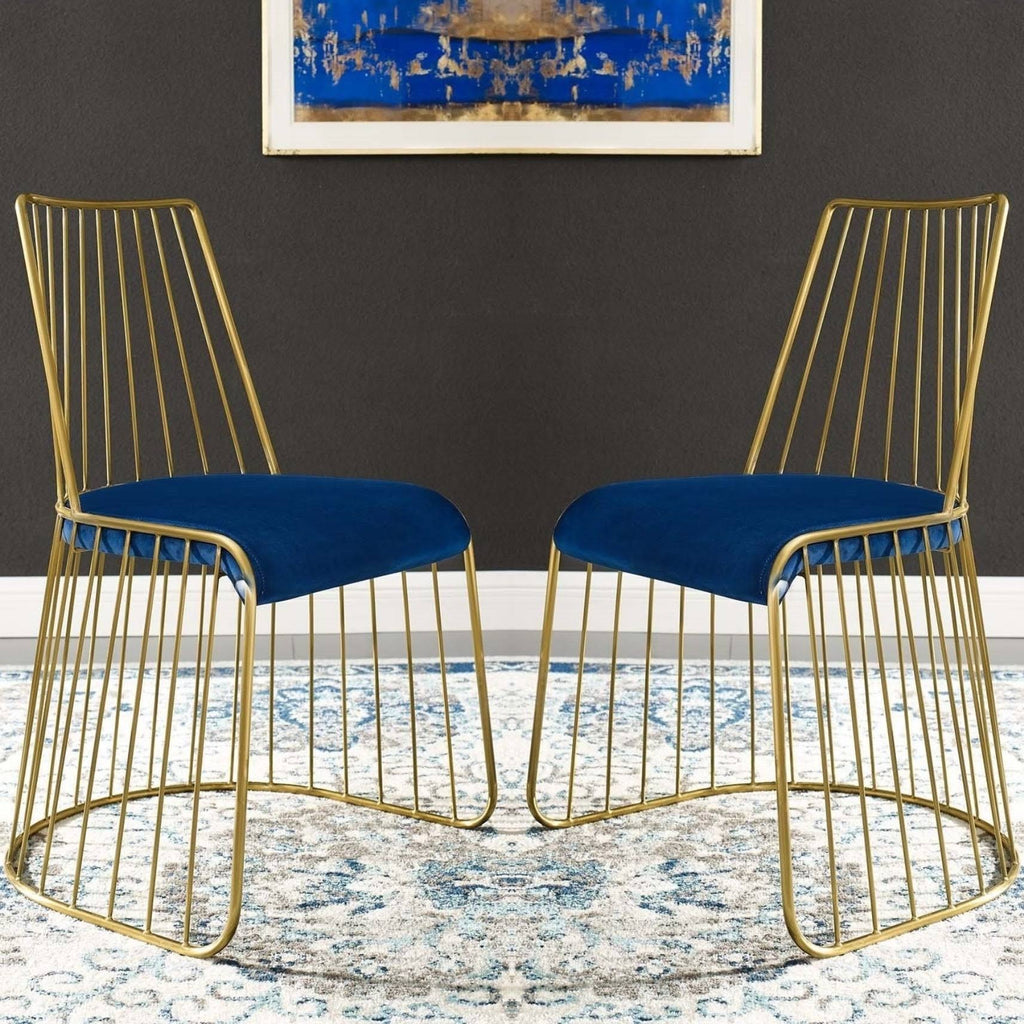 Navy Velvet Dining Chair D68069