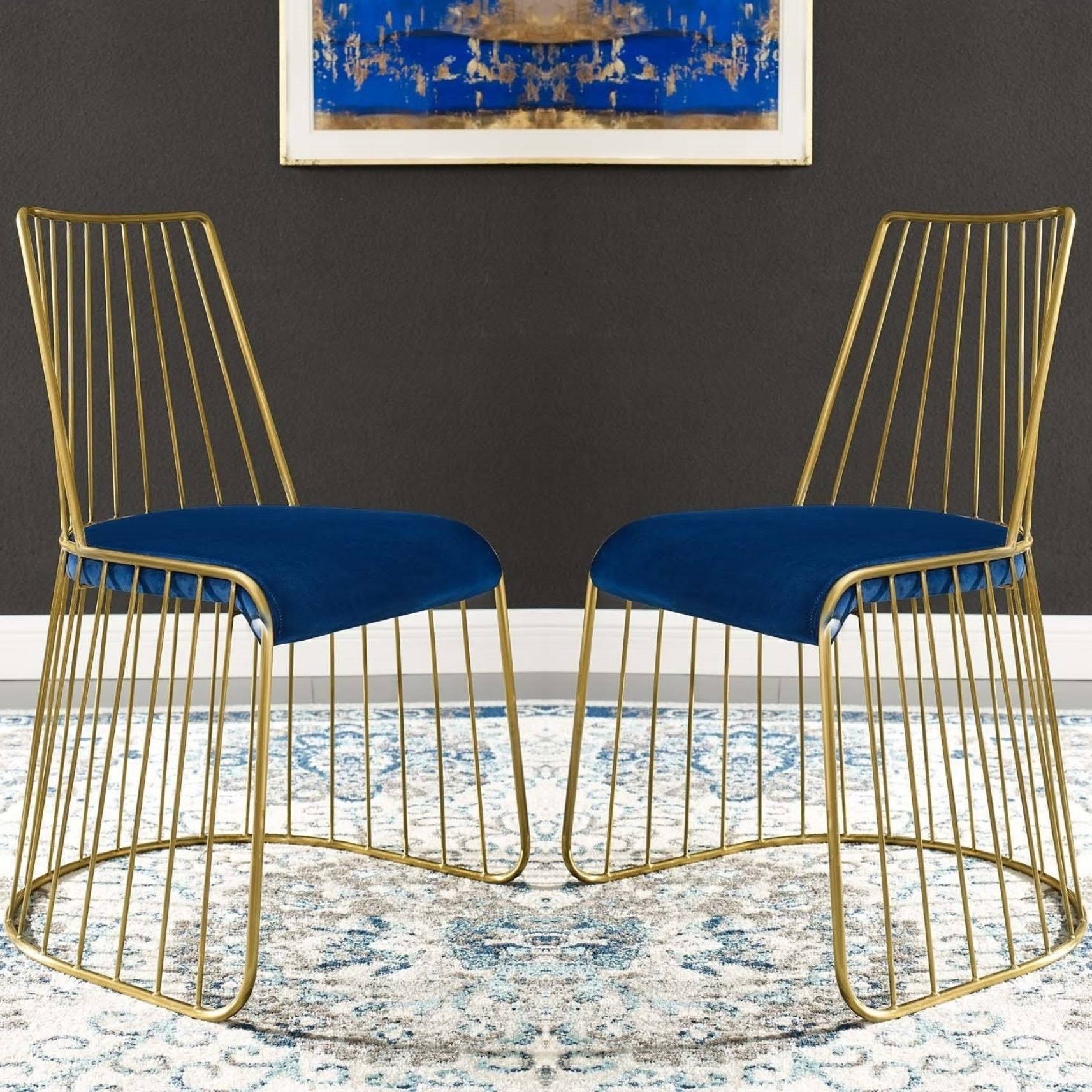Navy Velvet Dining Chair D68069