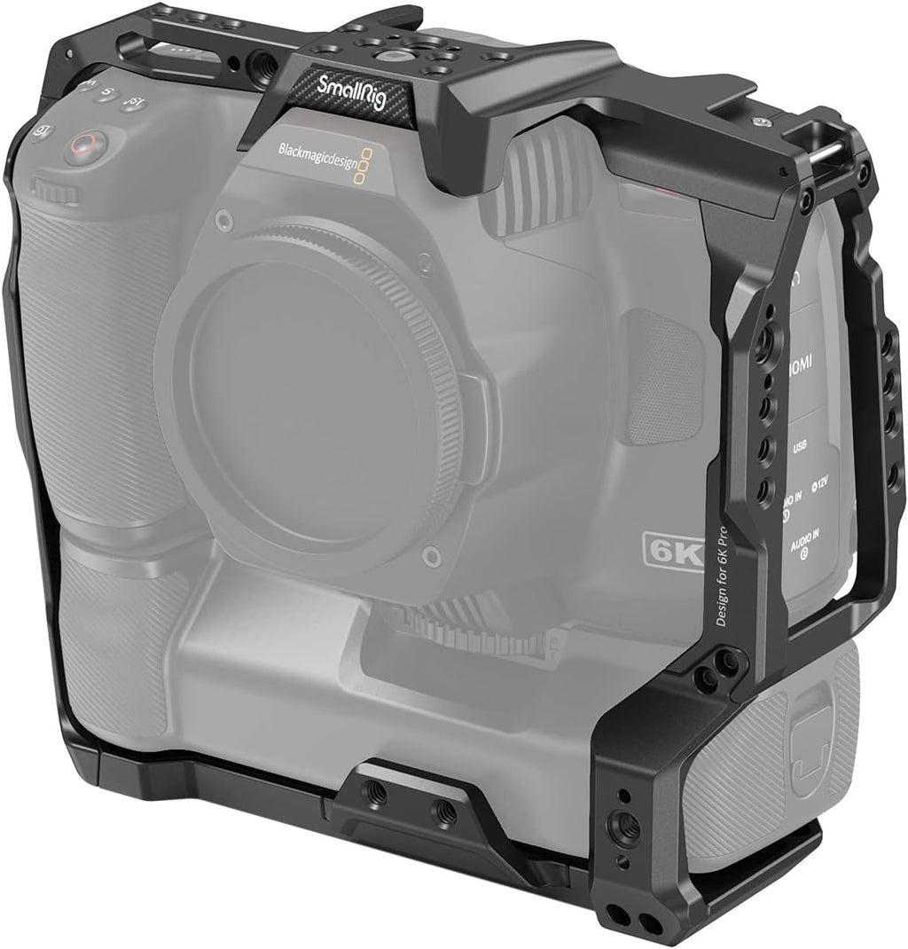 Battery Grip Cage Only for BMPCC 6K Pro with NATO Rail and Cold Shoe Mount X96157
