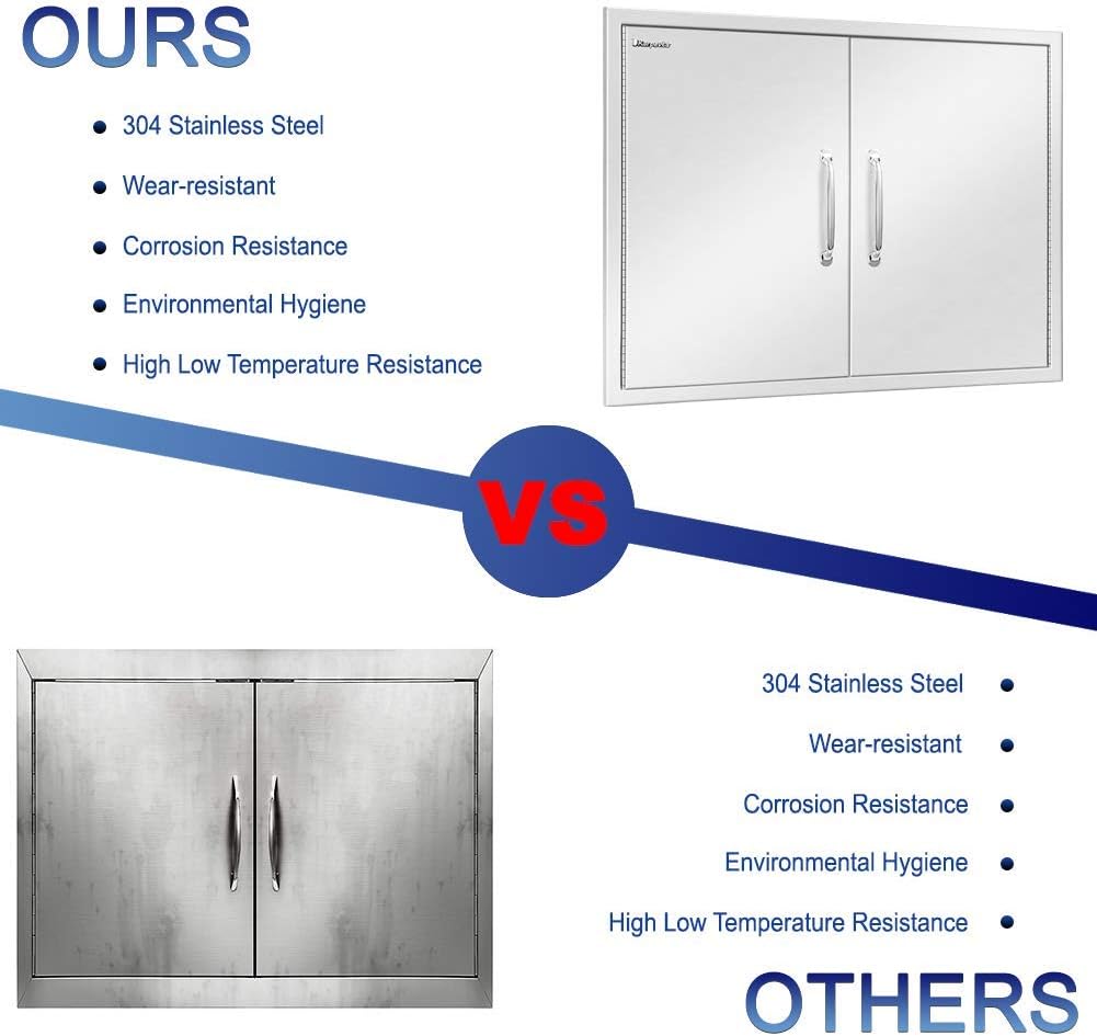 Stainless Steel Double Access Door for Outdoor Kitchen P71179